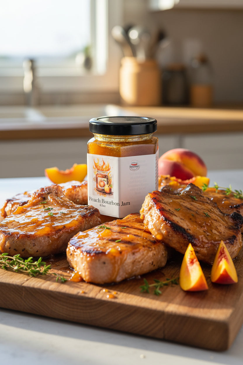 Spicy Peach Bourbon Jam